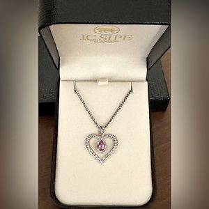 Colore SG - Pink Sapphire Pendant Necklace